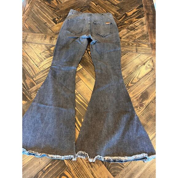 Rock & Roll Denim Bargain Button Bell Jeans Stretch Women 27x30  Cowgirl Western - Picture 3 of 11